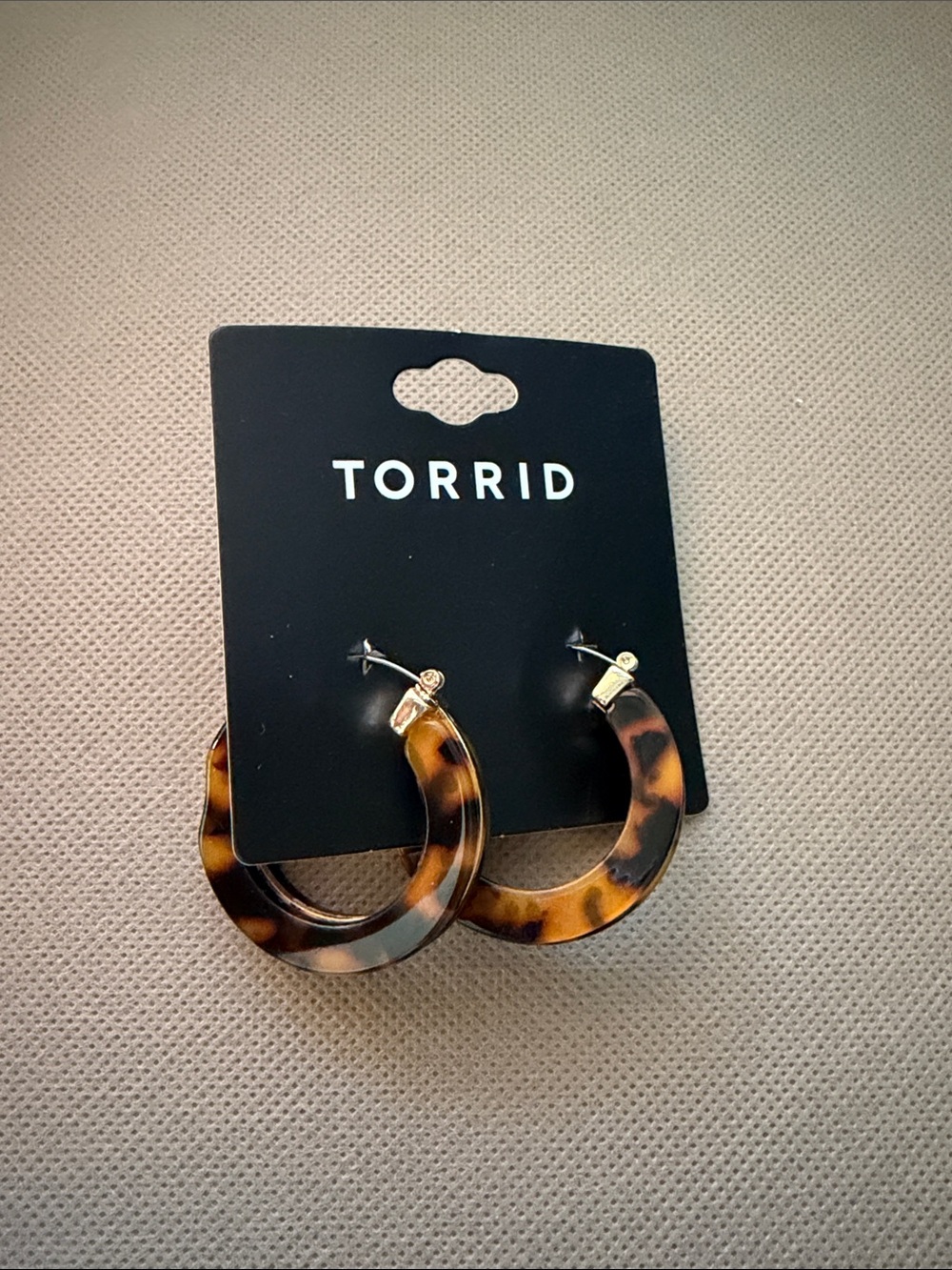 torrid Brown Tortoiseshell Hoop Earrings
